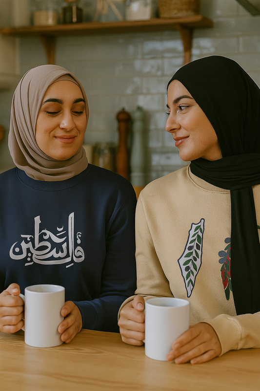 Islamic design Crew Neck Sweater Palestine Arabic