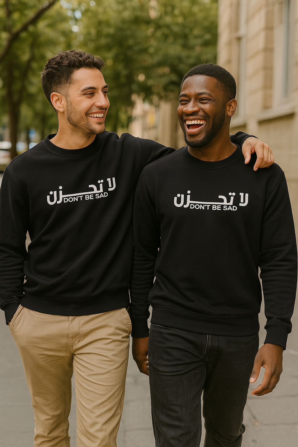 Islamic design Crew Neck Sweater Don't Be Sad